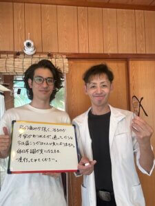 首こりと肩こりの繰り返しに悩む40代男性の施術感想の画像