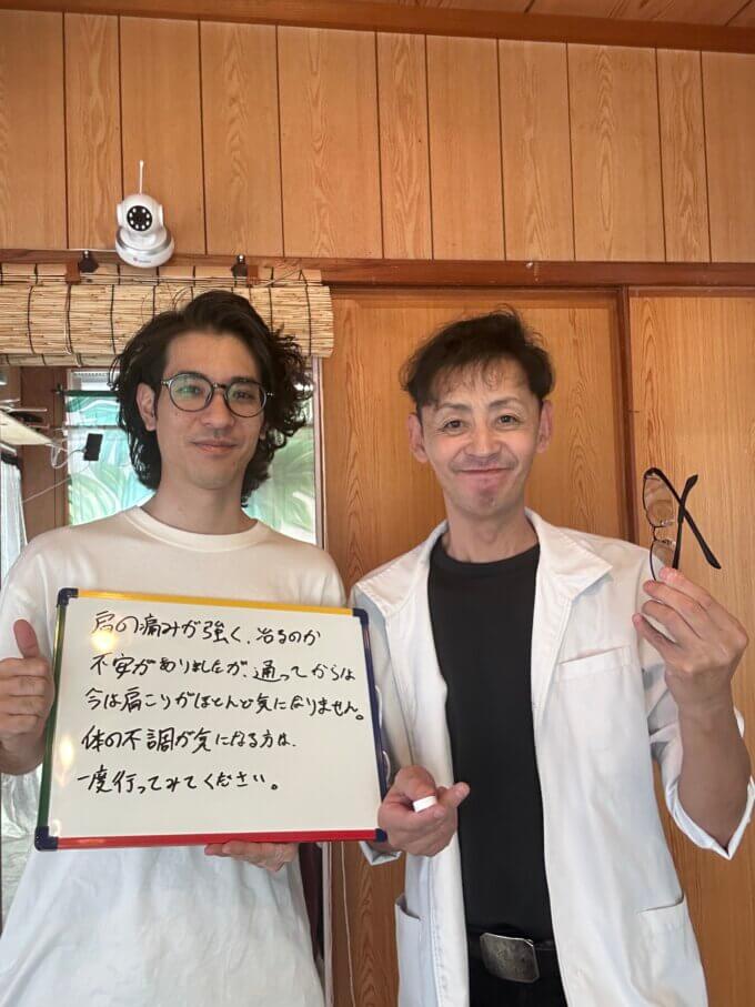 首こりと肩こりの繰り返しに悩む40代男性の施術感想の画像